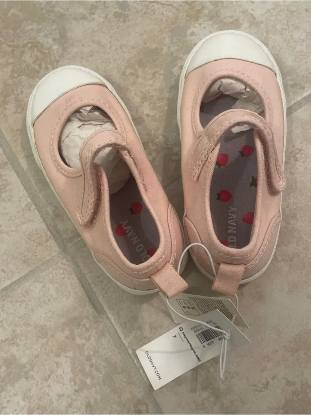 Old Navy Light Pink Mary Jane Canvas Sneakers